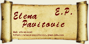 Elena Pavitović vizit kartica